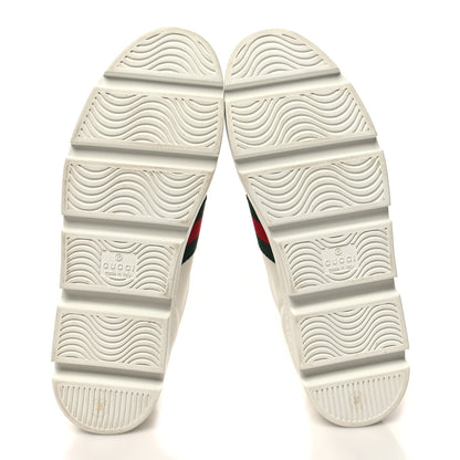 Gucci Calfskin Web Bee Embroidered Womens Ace Platform Sneakers 38 White 5 of 10