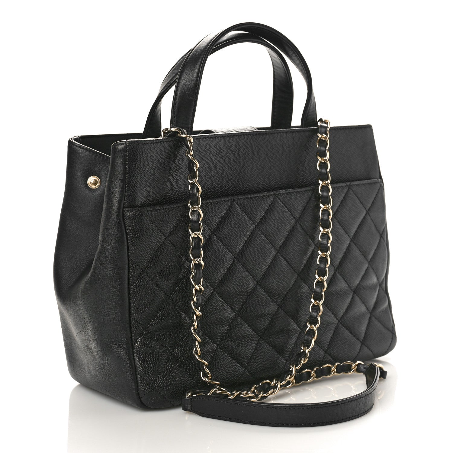Chanel Caviar Quilted Small Business Affinity Shopping Bag Black 3 of 10