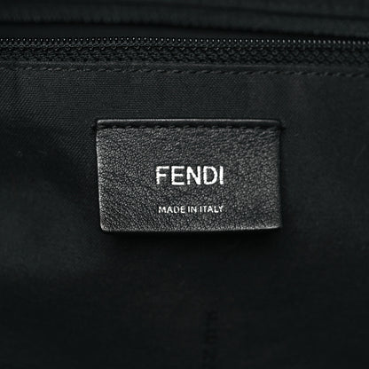 Fendi Nylon Vitello Dolce Elaphe Fox Fur Monster Eyes Backpack Black Natural Bordeaux Multicolor 6 of 10