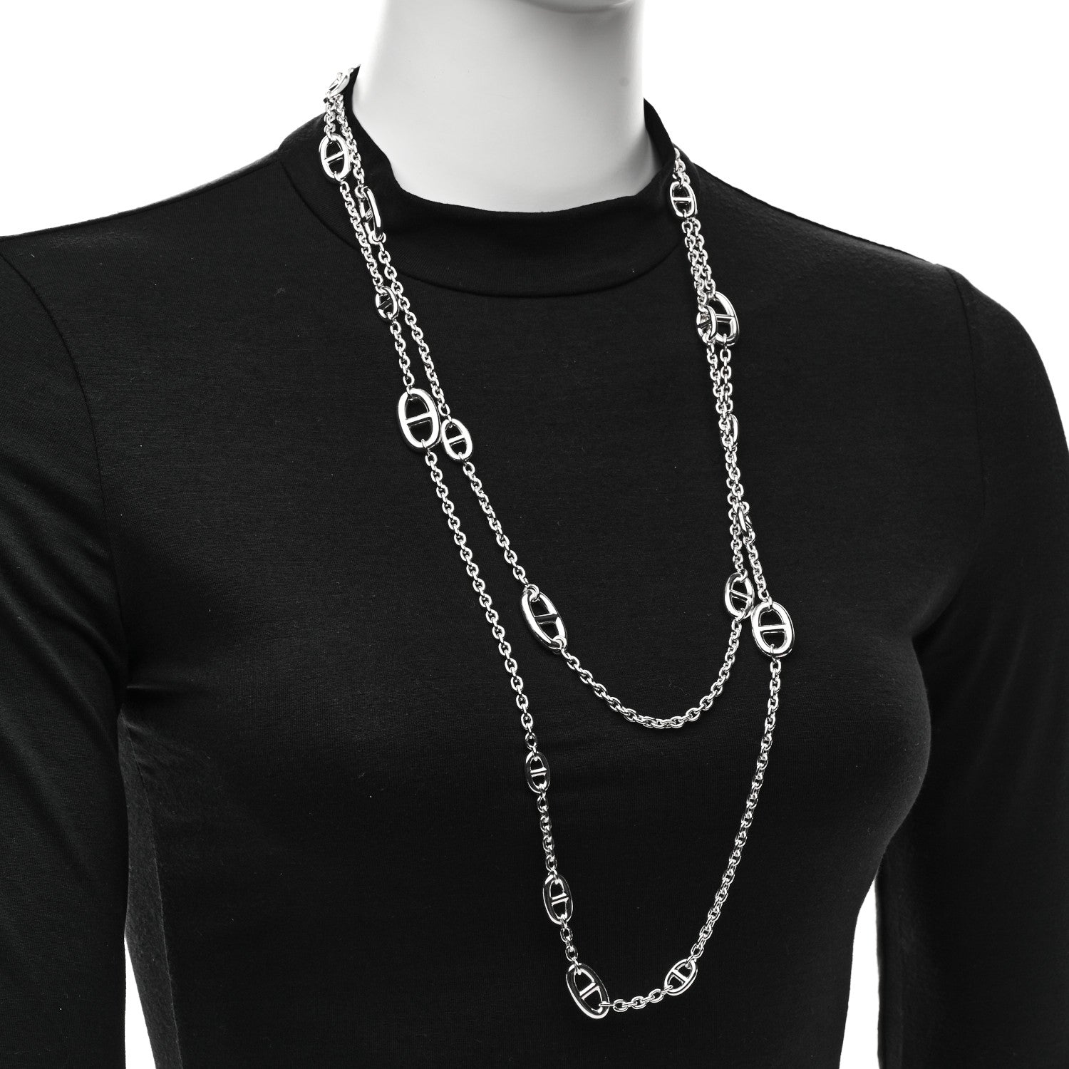 Hermes Sterling Silver Farandole Necklace 160 2 of 6