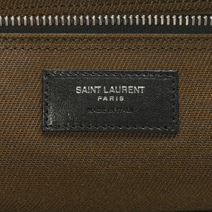 Saint Laurent Linen Calfskin Rive Gauche Tote Khaki 6 of 9