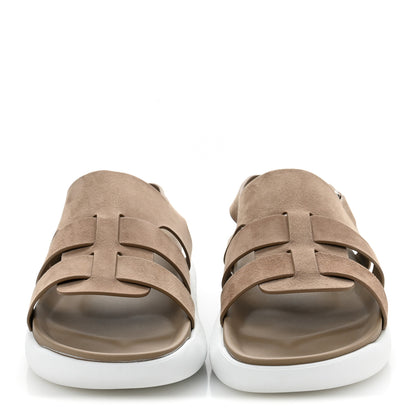 Hermes Suede Mens Doha Sandals 43 Taupe 3 of 10