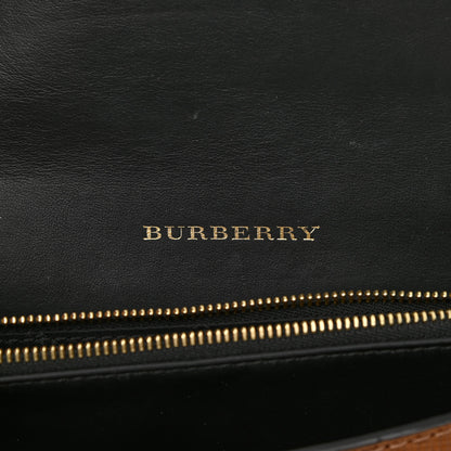 Burberry Grainy Calfskin Bridle Small Madison Buckle Bag Tan Black 5 of 8