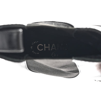 Chanel Calfskin Chain Around Chelsea Boots 38.5 Black 7 of 13