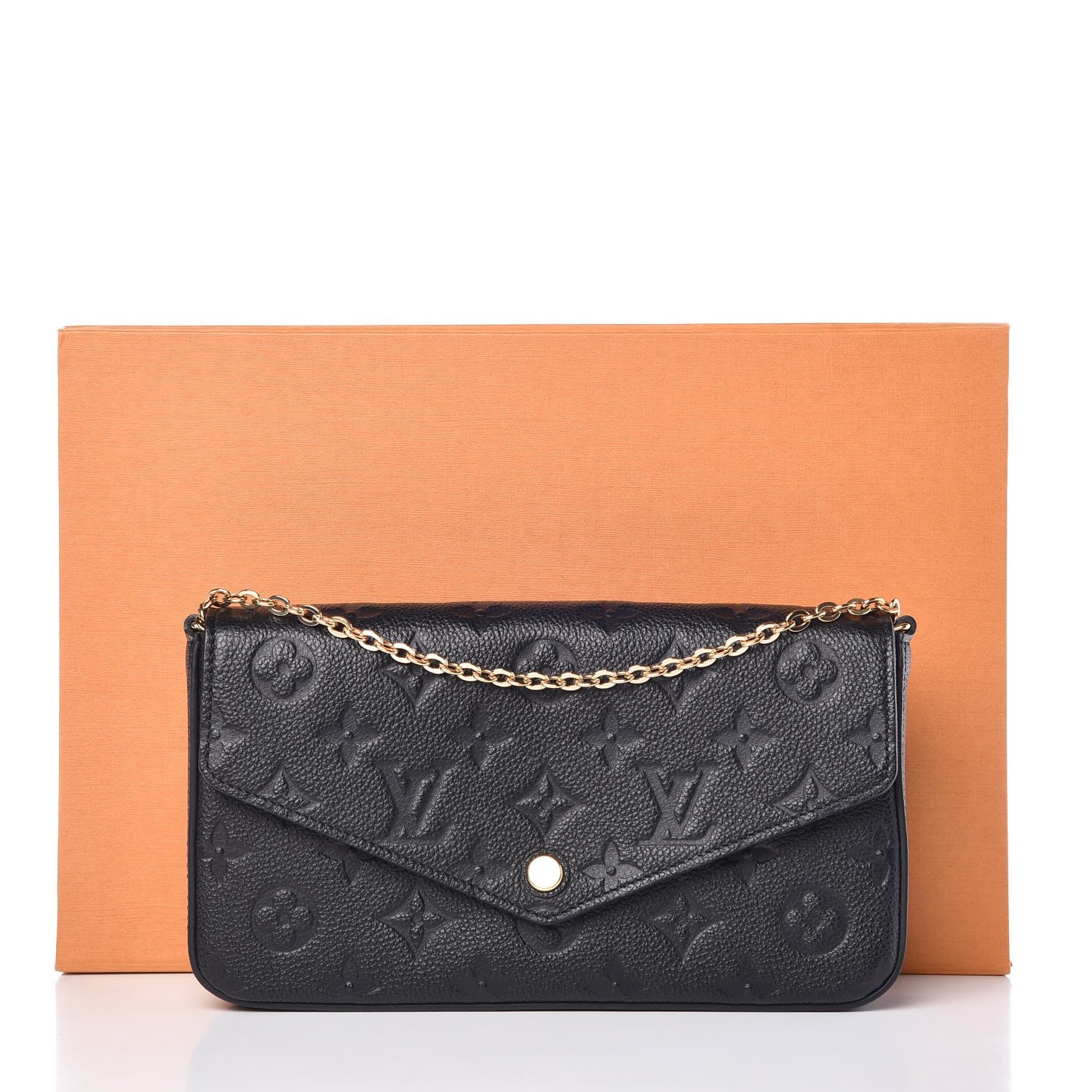 Louis Vuitton Empreinte Pochette Felicie Chain Wallet Black 9 of 9
