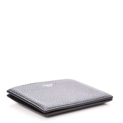 Celine Drummed Calfskin Gusset Card Holder Black 4 of 9