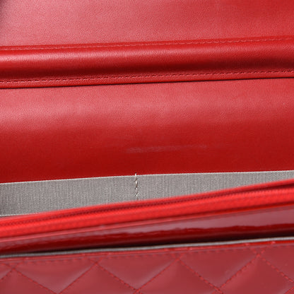 Chanel Patent Quilted Brilliant Wallet On Chain WOC Red 12 of 14