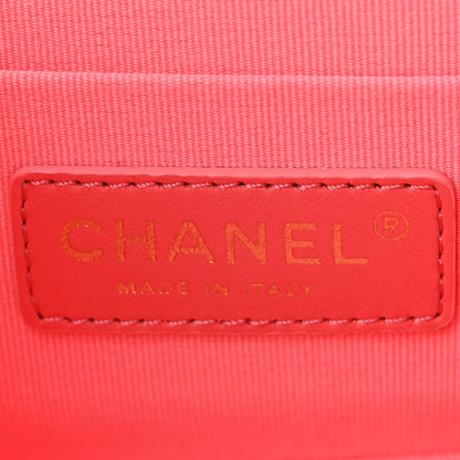 Chanel Calfskin Quilted Small Vanity Case With Chain Coral Pink 7 of 11