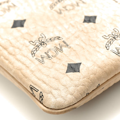 MCM Visetos Medium Crossbody Pouch Beige 10 of 11