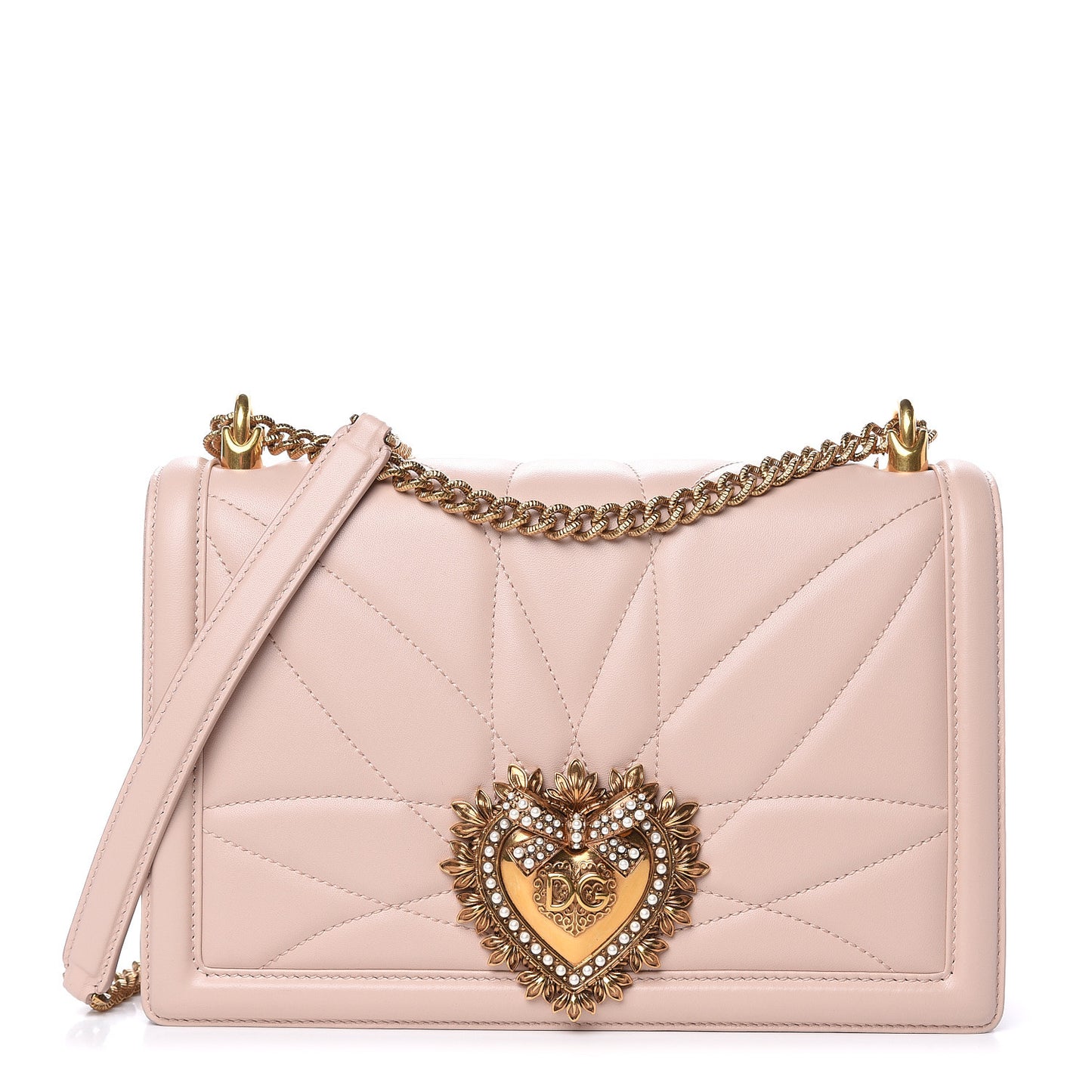 Calfskin Large Devotion Bag Pale Pink