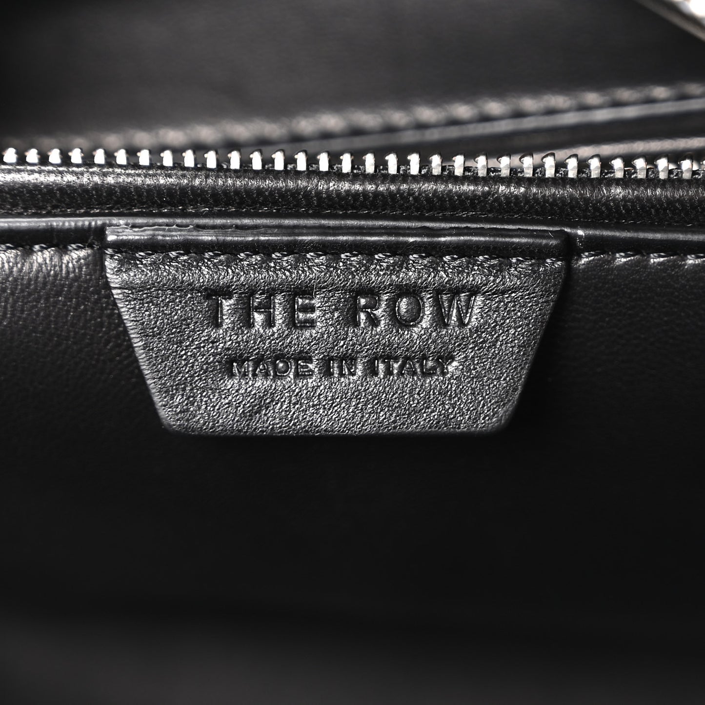 Grained Calfskin East West Bowling Bag Black