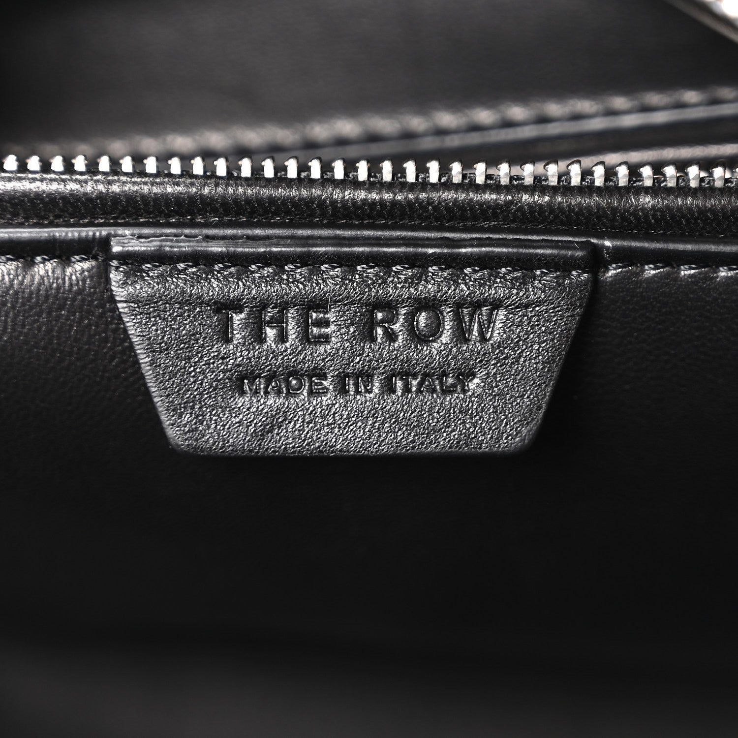 The Row Grained Calfskin East West Bowling Bag Black 6 of 9
