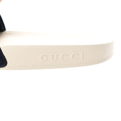 Gucci Terry Cloth GG Monogram Slide Sandals 35 Blue Red 7 of 8