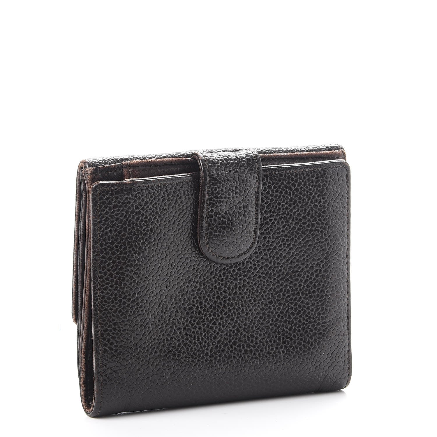 Chanel Caviar Timeless CC Compact French Wallet Brown 3 of 15