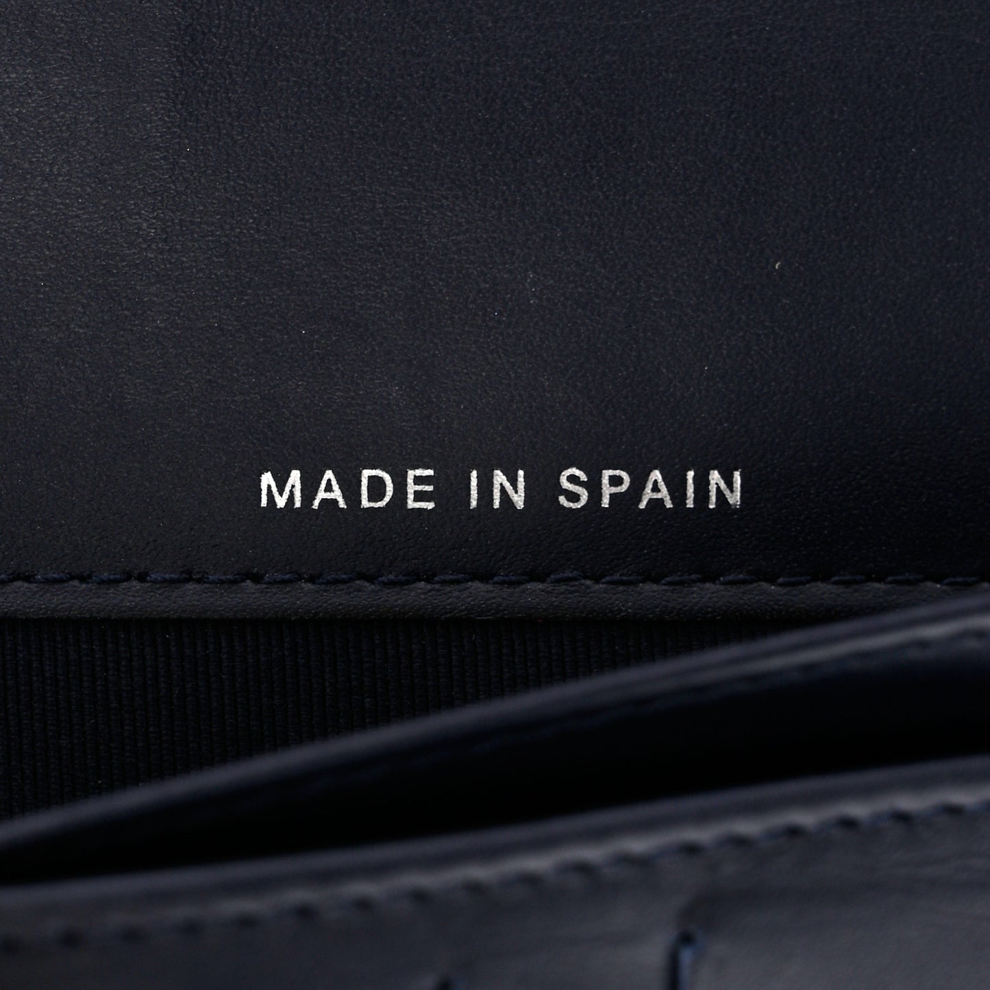 Caviar Quilted Large Zip Around Organizer Wallet Navy