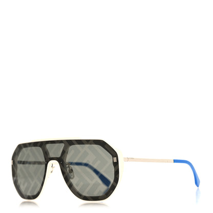 Fendi Acetate FF Aviator Sunglasses FE40006U Black Blue 1 of 6