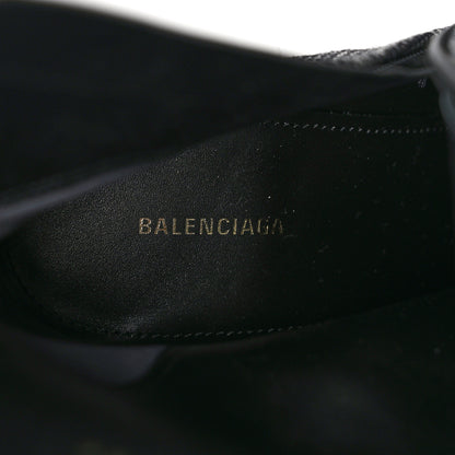 Balenciaga Wool Plaid Ankle Boots 35 Black White 7 of 9