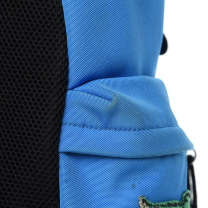 Gucci Nylon Embroidered Web Double Buckle Backpack Blue 11 of 16