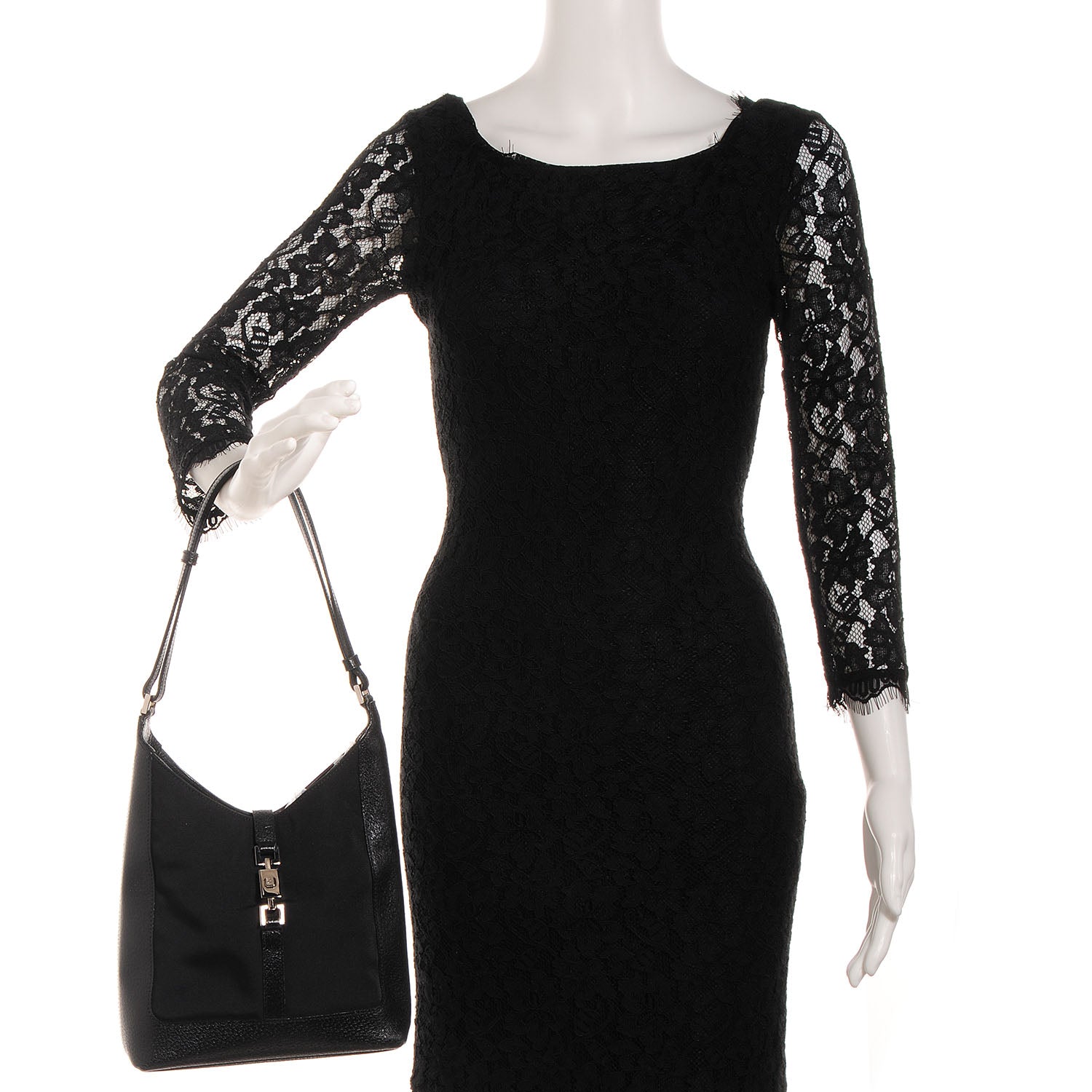 Gucci Nylon Hobo Black 2 of 8