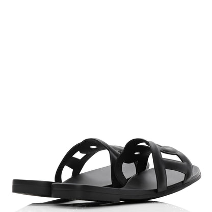 Hermes Rubber Aloha Sandals 40 Black 4 of 10