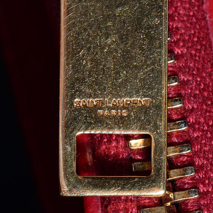 Saint Laurent Grained Calfskin Small Sac De Jour Lipstick Red 9 of 9