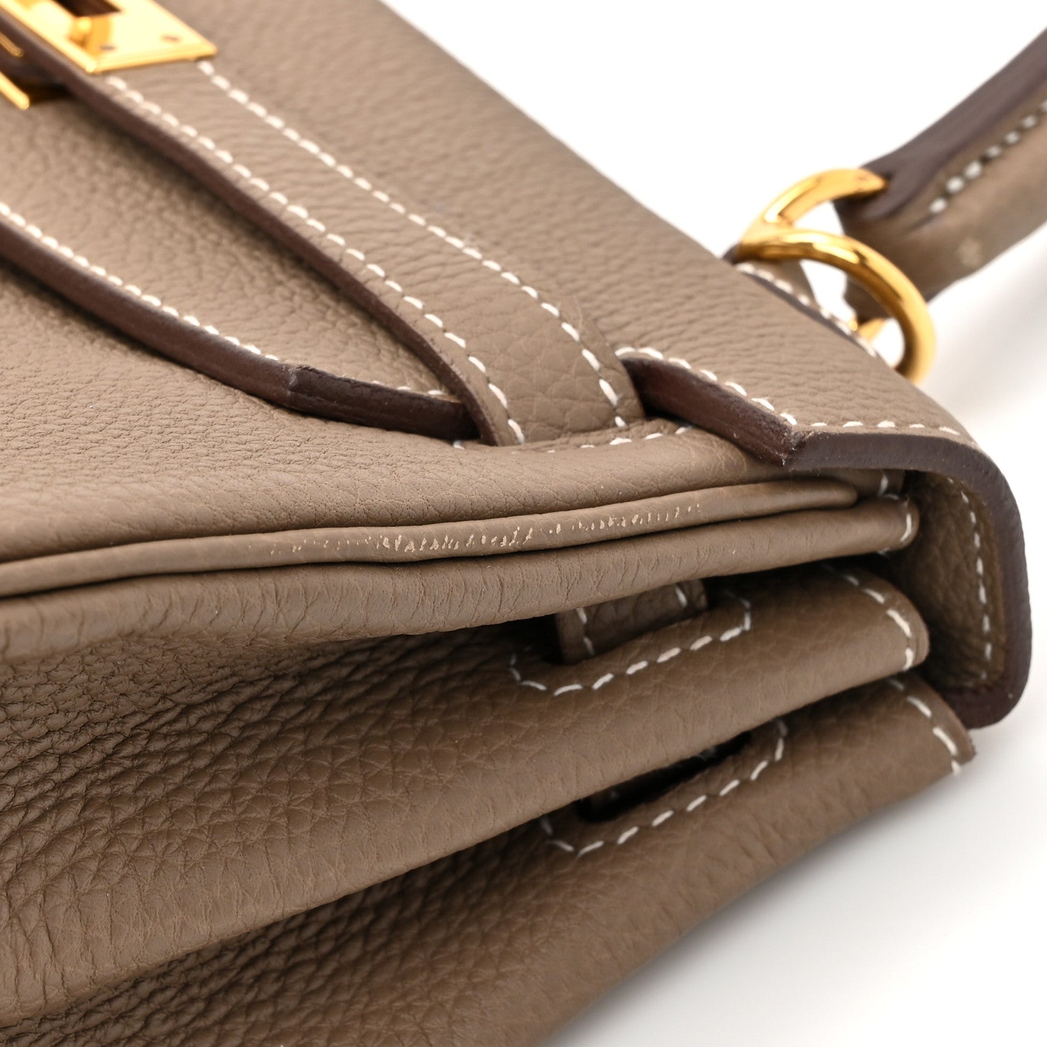 Hermes Togo Kelly Retourne 25 Etoupe 12 of 15