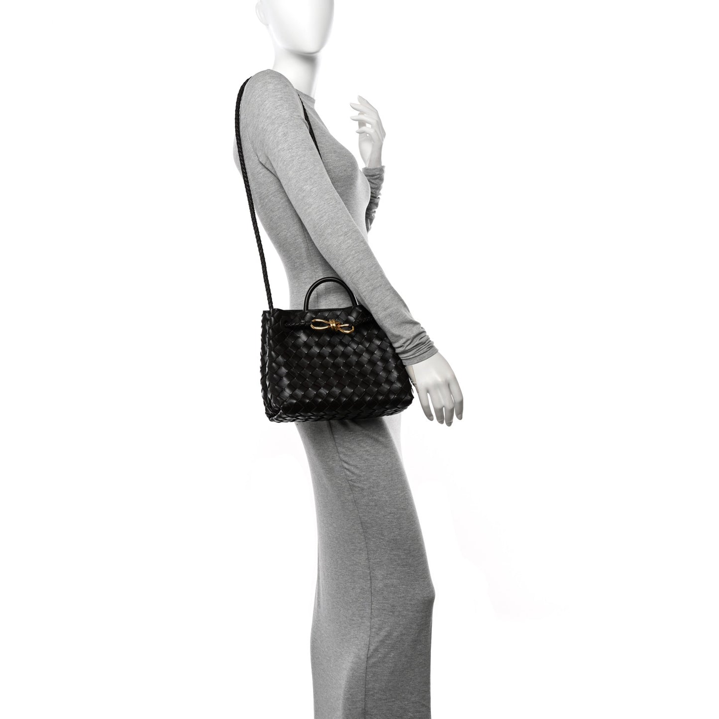 Nappa Intrecciato Small Andiamo Shoulder Bag Fondant