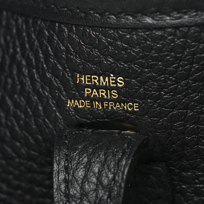 Hermes Taurillon Clemence Evelyne TPM Black 5 of 9