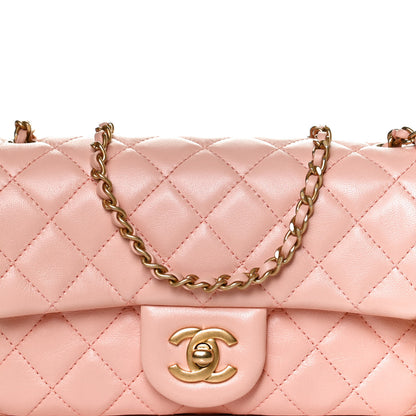 Chanel Lambskin Quilted Mini Rectangular Pearl Crush Flap Light Pink 7 of 13