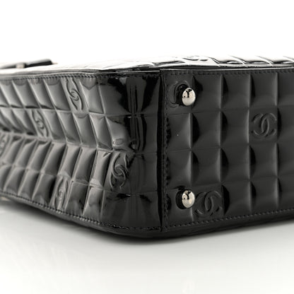 Chanel Patent Chocolate Bar Quilted Tote Black 9 of 11