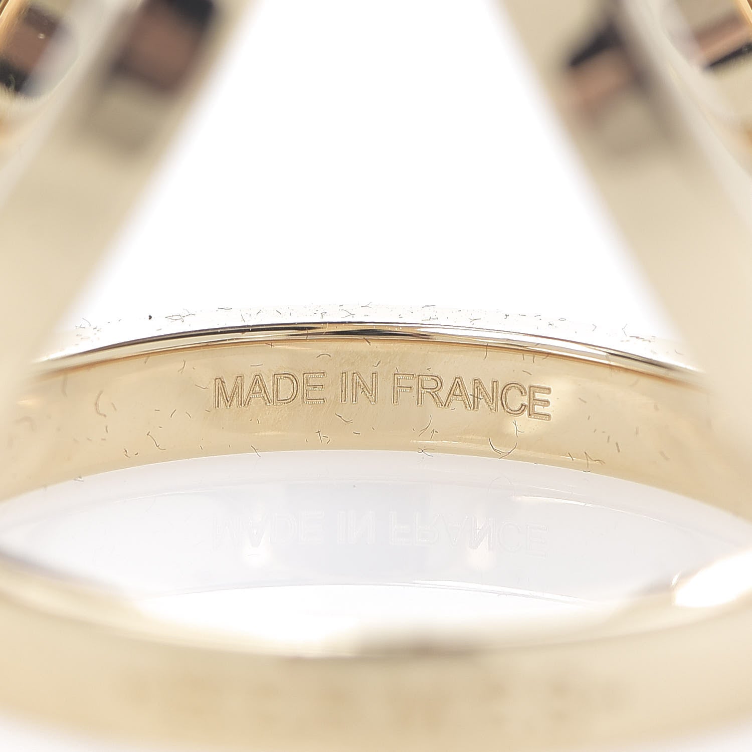 Hermes Permabrass Gold Plated Trio Scarf Ring 4 of 5