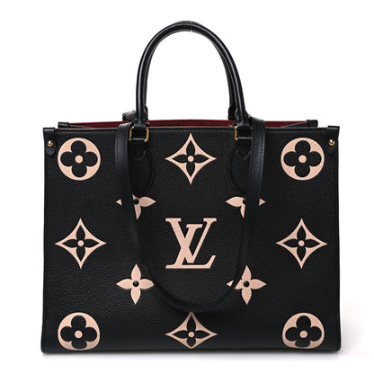 Louis Vuitton Empreinte Monogram Giant Onthego MM Black Beige 1 of 11
