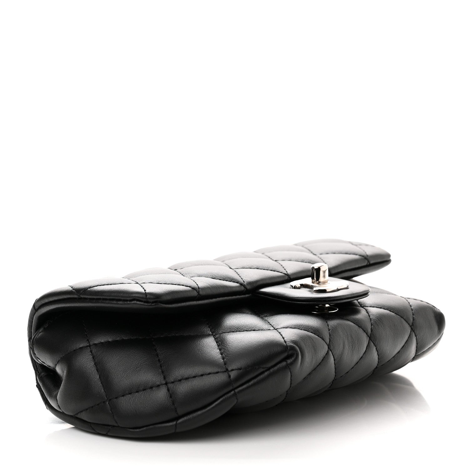 Chanel Calfskin Quilted CC Uniform Flap Belt Bag Black 4 of 12