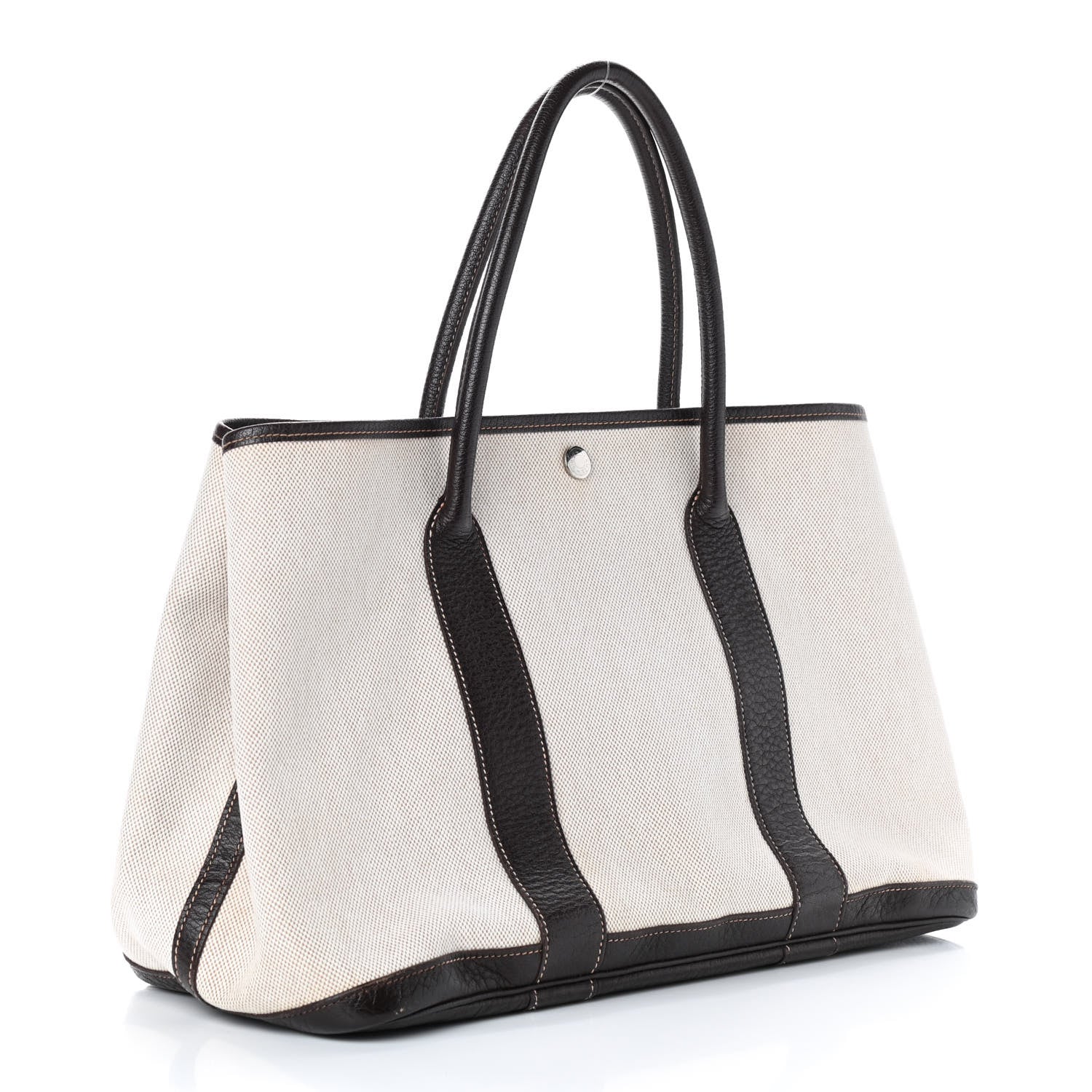 Hermes Toile Buffle Gala Garden Party Tote 36 MM Marron Fonce 3 of 8