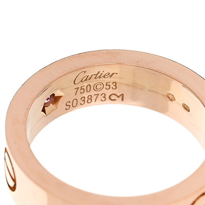 Cartier 18K Pink Gold Pink Sapphire 5.5mm LOVE Ring 53 6.5 4 of 5