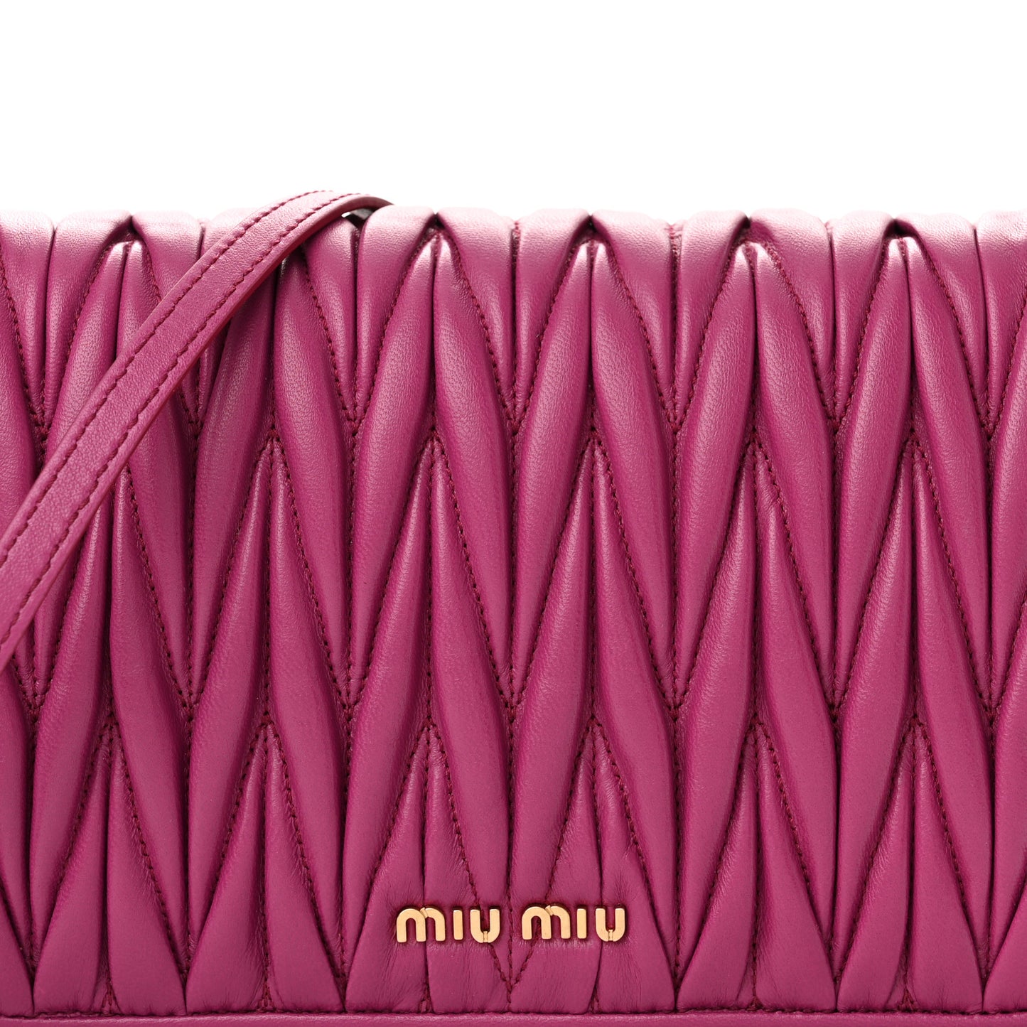 Nappa Matelasse Crossbody Flap Fuxia