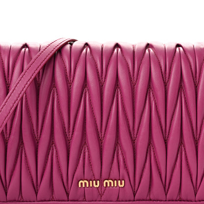 Miu Miu Nappa Matelasse Crossbody Flap Fuxia 7 of 9