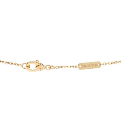 Van Cleef & Arpels 18K Yellow Gold Guilloche Vintage Alhambra Pendant Necklace 4 of 5