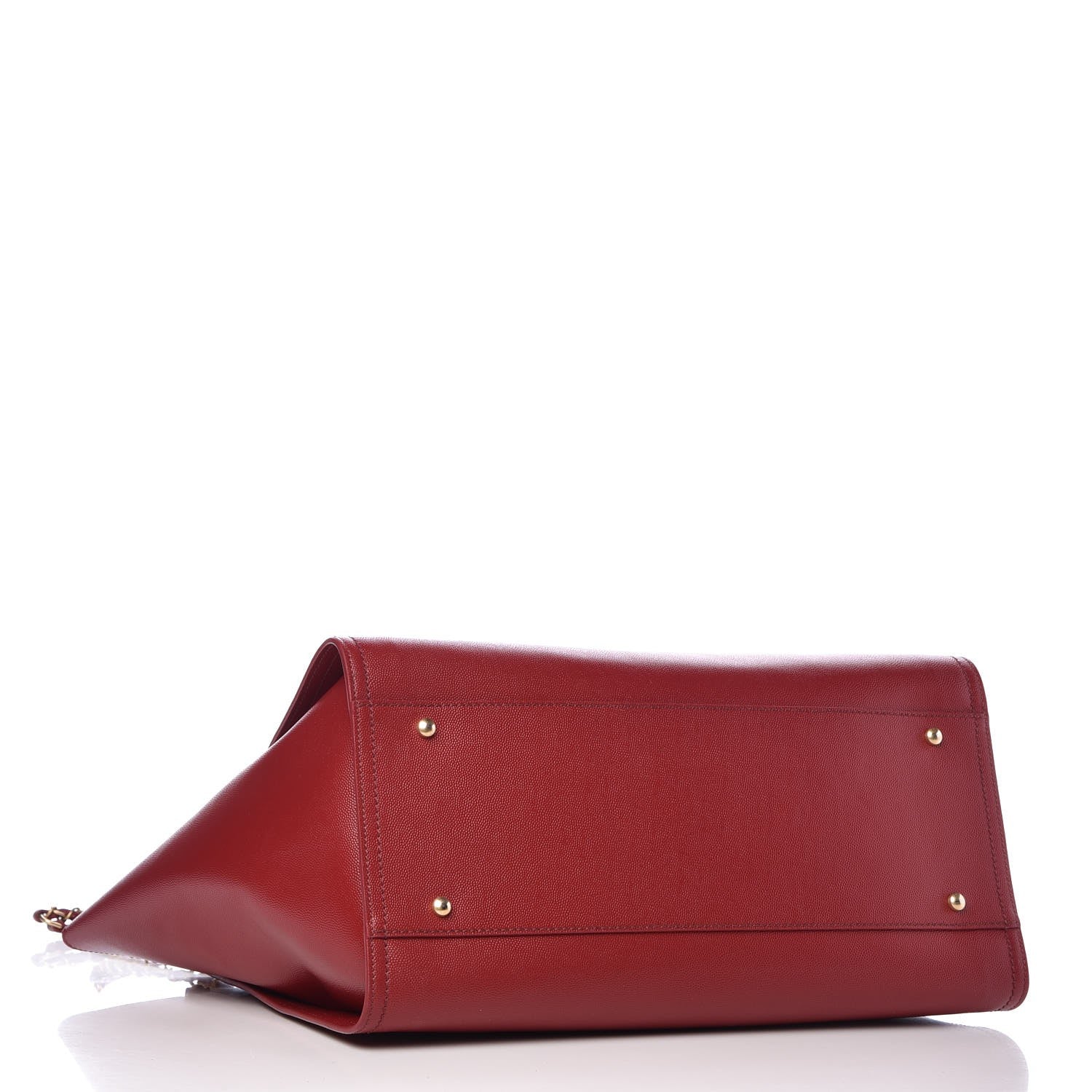 Chanel Caviar Large Studded Deauville Tote Red 4 of 10