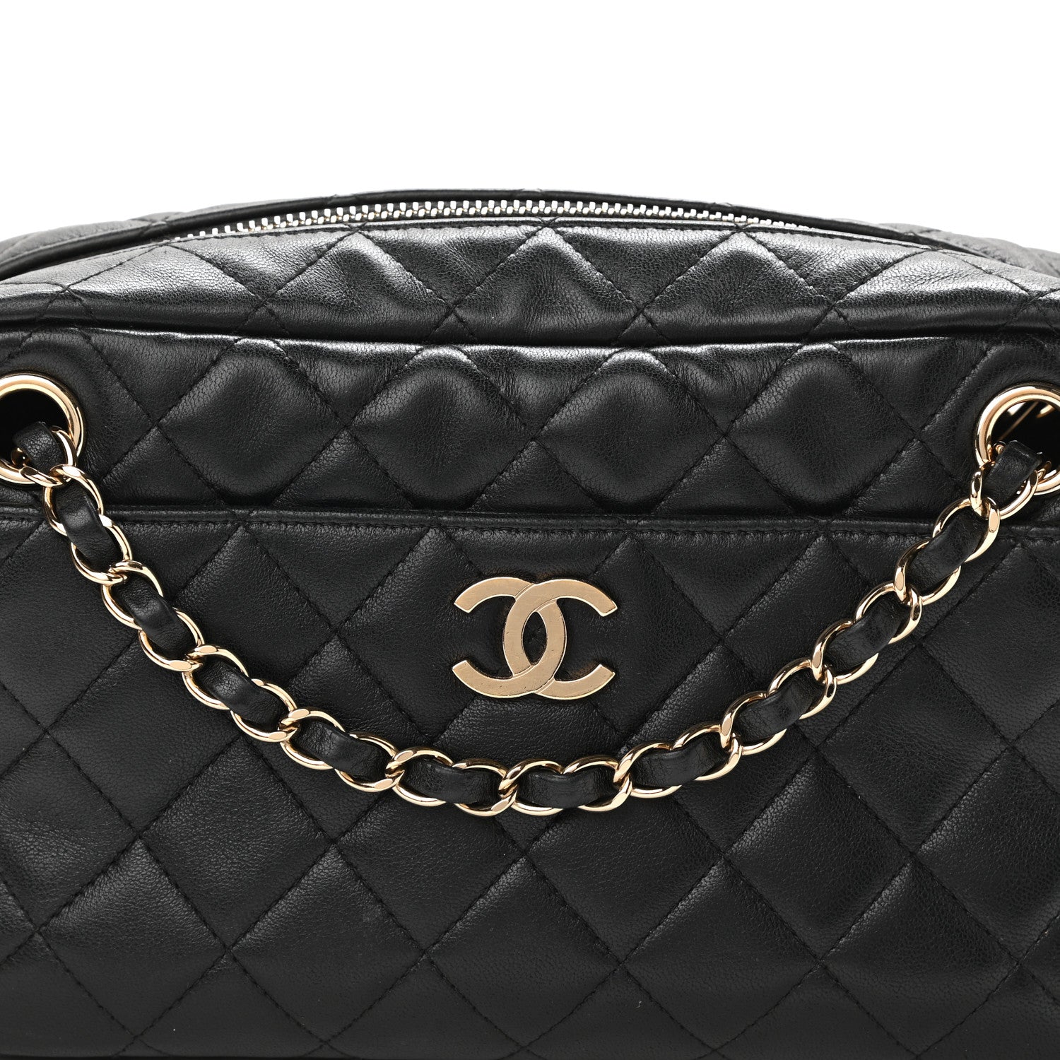 Chanel Lambskin Quilted Camera Bag Black 12 of 12