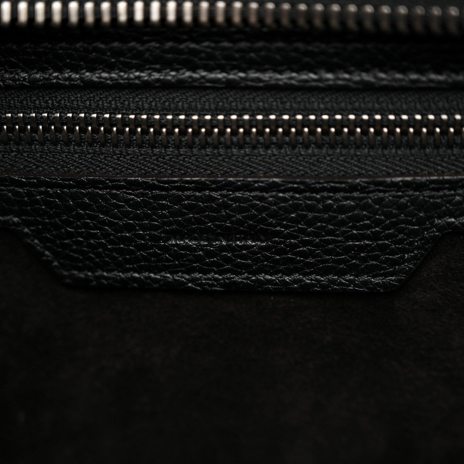Celine Drummed Calfskin Micro Luggage Black 6 of 11