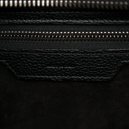 Celine Drummed Calfskin Micro Luggage Black 6 of 11
