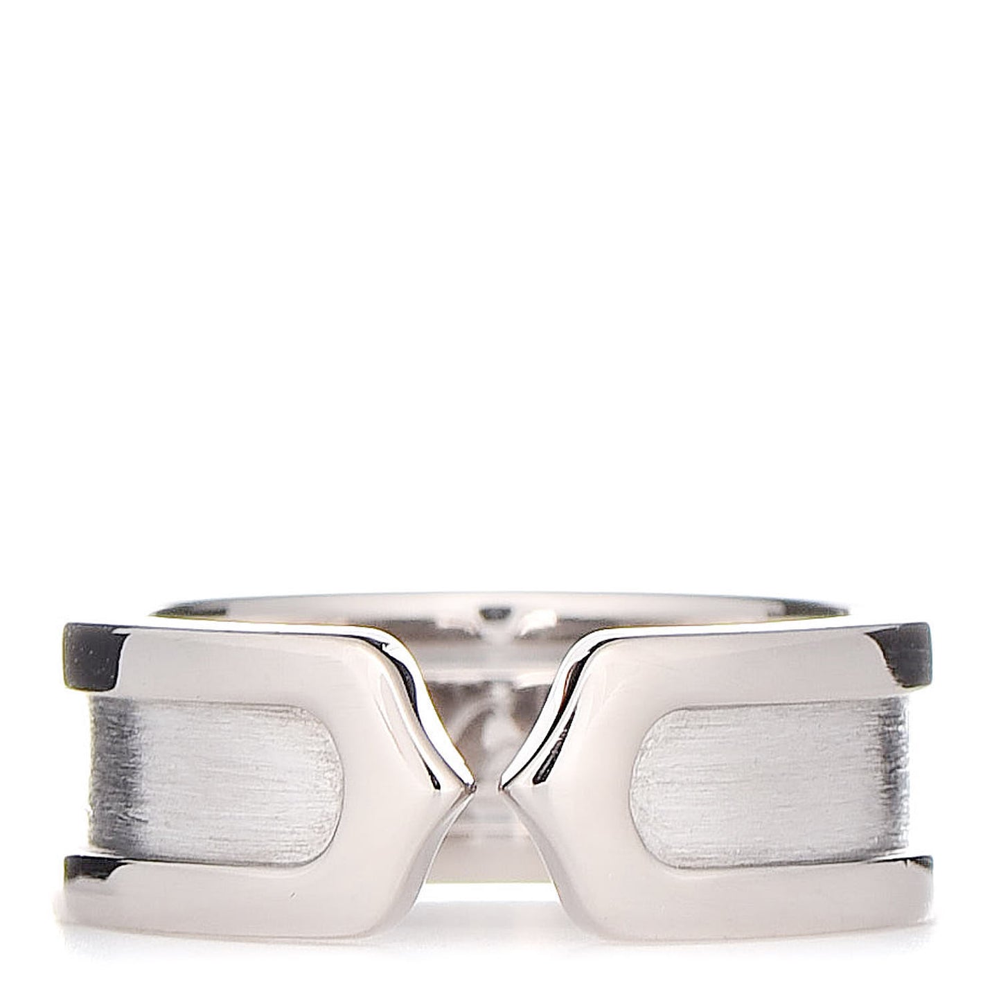18K White Gold 6.5mm C De Ring 49 4.75