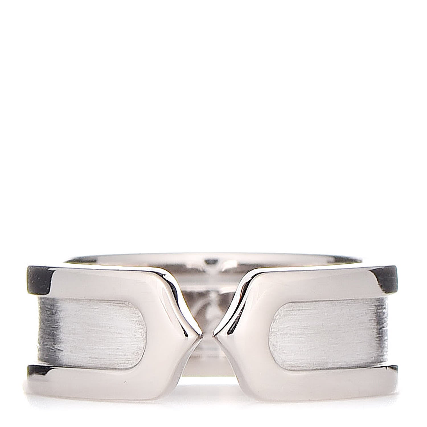 Cartier 18K White Gold 6.5mm C De Ring 49 4.75 1 of 6