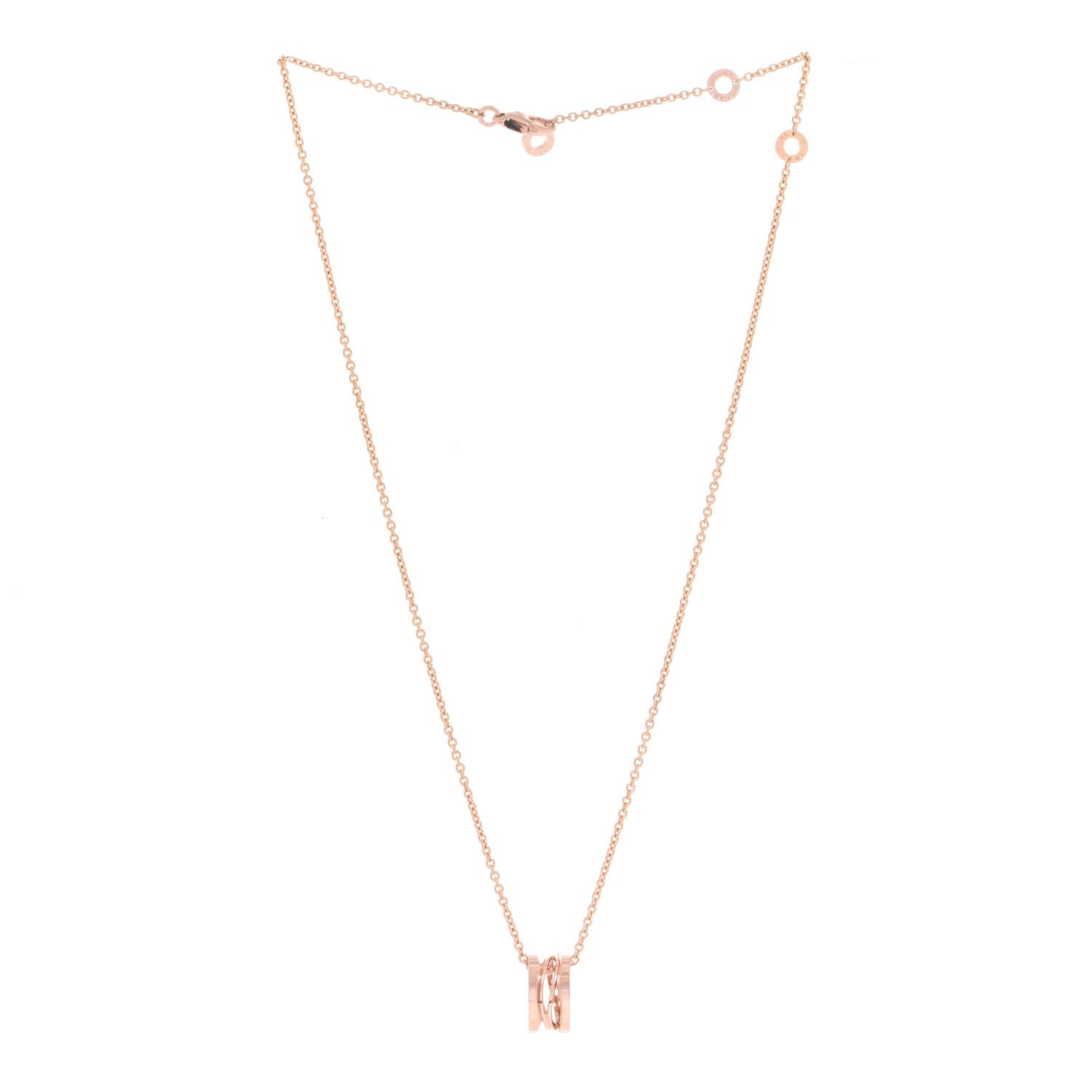 Bulgari 18K Rose Gold B.Zero1 Open Legends Pendant Necklace 3 of 9