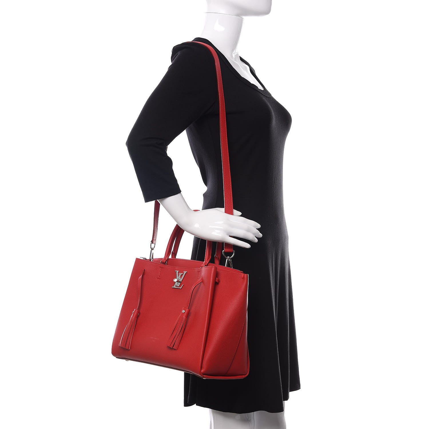 Louis Vuitton Calfskin Lockmeto Rubis 2 of 10