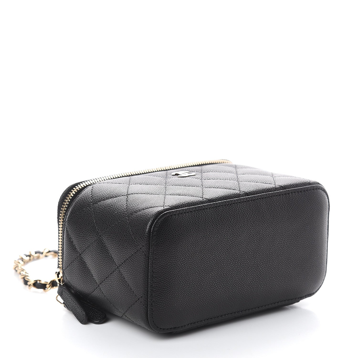 Chanel Caviar Quilted Small Vanity Case With Chain Black 3 of 9