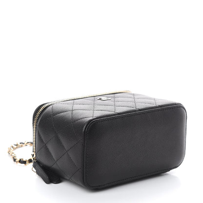 Chanel Caviar Quilted Small Vanity Case With Chain Black 3 of 9