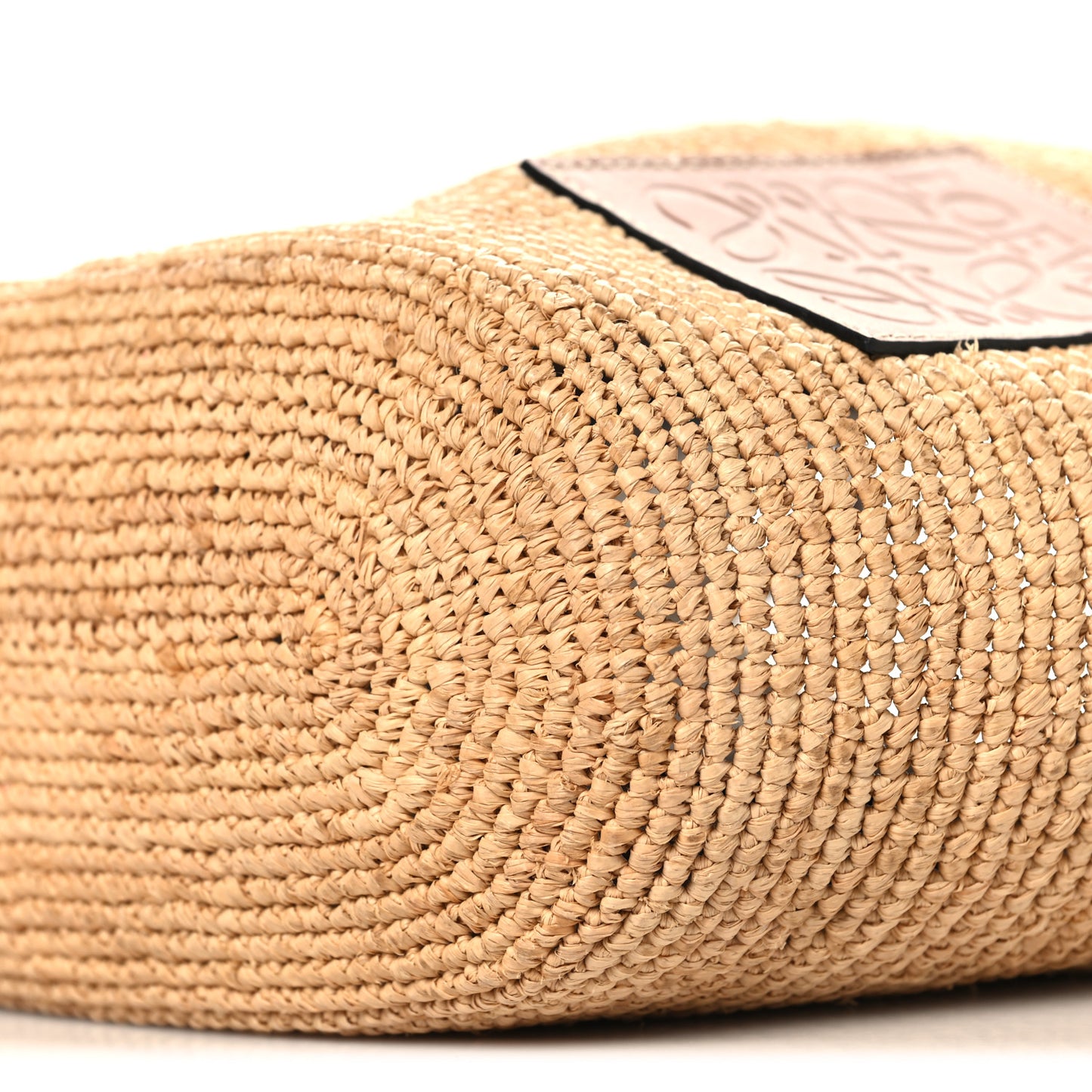 Calfskin Raffia Anagram Paulas Ibiza Pochette Bag Natural Tan