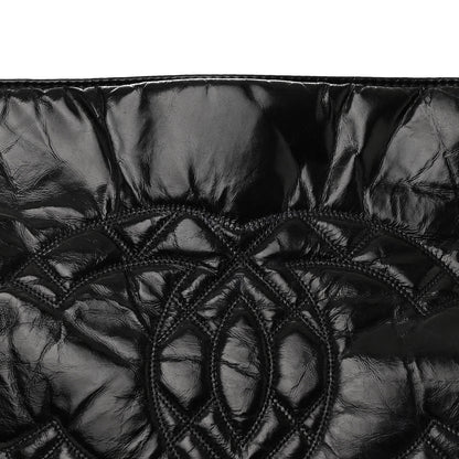 Chanel Shiny Aged Calfskin Quilted Large Shopping Bag Black 7 of 11